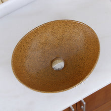 Load image into Gallery viewer, ELITE Oval Sandstone Glaze Ceramic Bathroom Vessel Sink 1565
