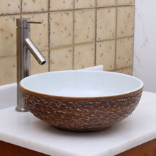 Load image into Gallery viewer, ELITE  Round White Glaze Ceramic Bathroom Vessel Sink 1567
