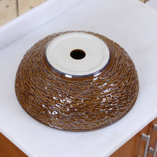 Load image into Gallery viewer, ELIMAX&#39;S Round Red Glaze Porcelain Ceramic Bathroom Vessel Sink 1569
