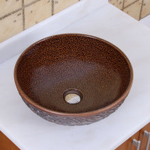 Load image into Gallery viewer, ELIMAX&#39;S Round Green Glaze Porcelain Ceramic Bathroom Vessel Sink 1570
