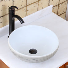 Load image into Gallery viewer, ELITE  Round White and Gray Willow Ceramic Vessel Sink 1575
