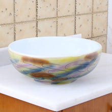 Load image into Gallery viewer, ELITE  Round Magic Color And White Porcelain Vessel Sink 1577
