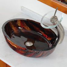 Load image into Gallery viewer, Elite Molten Lava Glass Vessel Bathroom Sink Newest Design 184E
