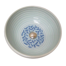 Load image into Gallery viewer, Rare Blue Textures Hand-Made Ceramic Vessel Sink L8022
