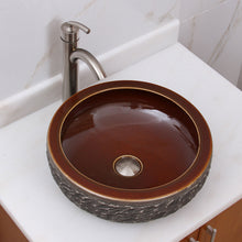 Load image into Gallery viewer, Bronze Glaze Pattern Porcelain Bathroom Sink ELIMAX&#39;S 2002
