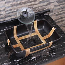 Load image into Gallery viewer, Rectangle Matt Black Ceramic Bathroom Sink ELIMAX&#39;S 2009
