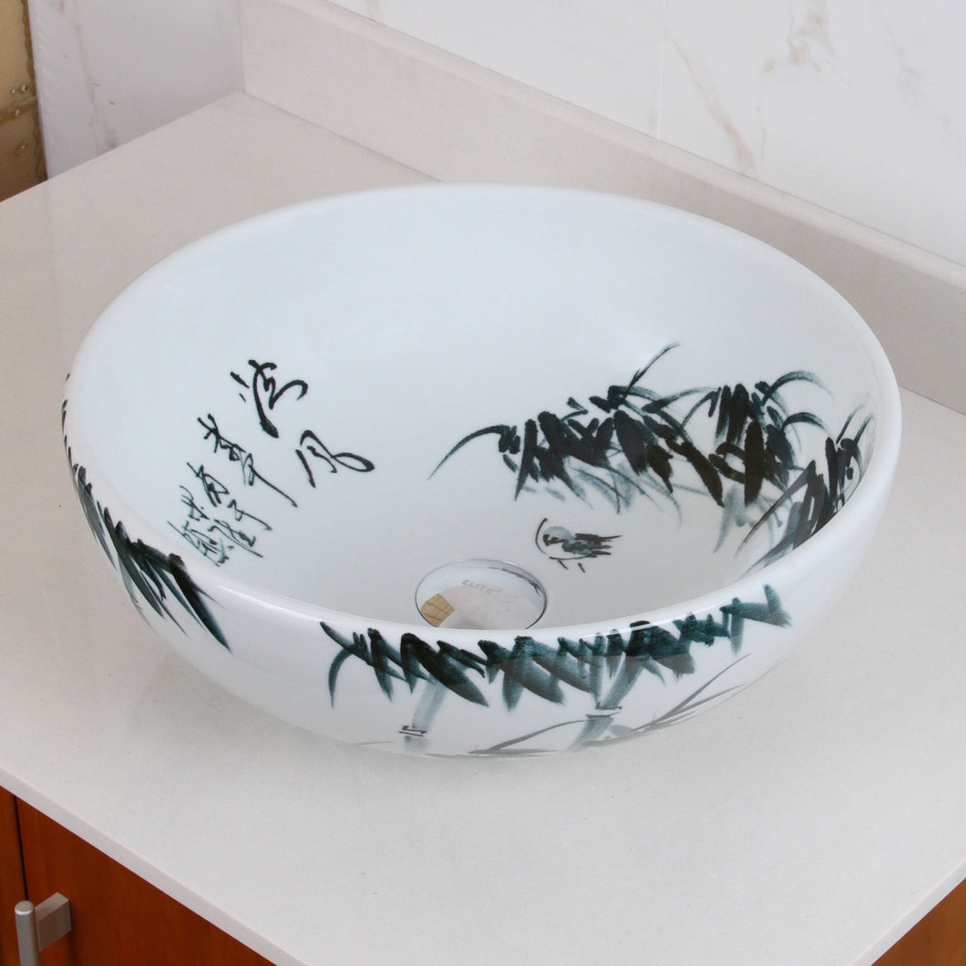ELIMAX'S Oriental Bamboo Style Porcelain Ceramic Bathroom Vessel Sink 2017