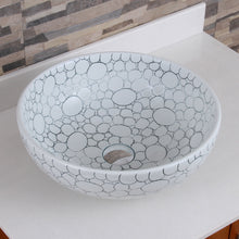Load image into Gallery viewer, ELIMAX&#39;S Cobblestone Pattern Porcelain Ceramic Bathroom Vessel Sink 2018
