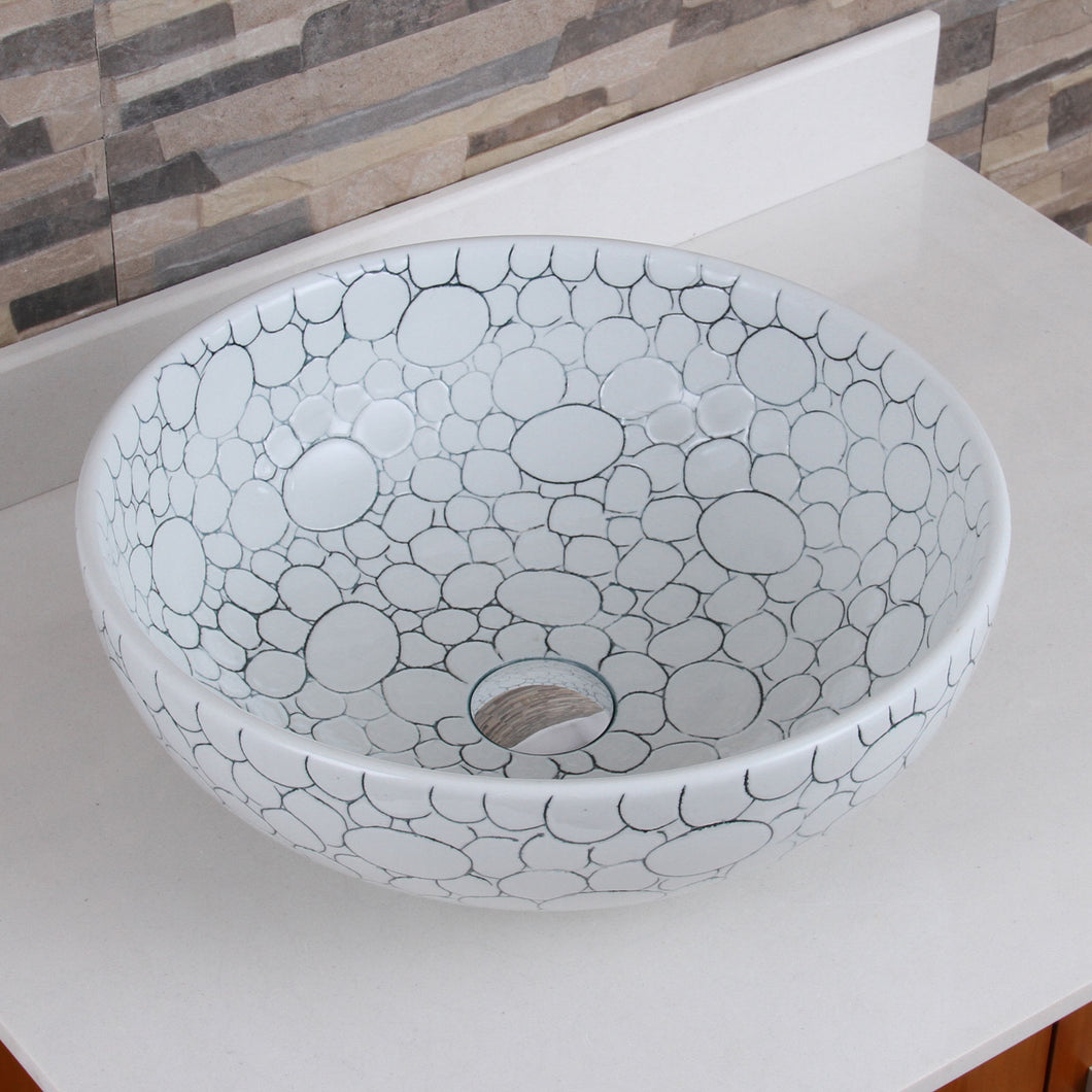 ELIMAX'S Cobblestone Pattern Porcelain Ceramic Bathroom Vessel Sink 2018