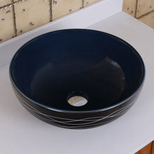 Load image into Gallery viewer, ELIMAX&#39;S Sapphire Glaze Porcelain Ceramic Bathroom Vessel Sink 2021
