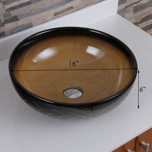 Load image into Gallery viewer, ELIMAX&#39;S Ocher And Black Glaze Porcelain Ceramic Bathroom Vessel Sink 2022

