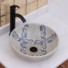 Load image into Gallery viewer, ELIMAX&#39;S Black and Gold Brown Porcelain Ceramic Bathroom Vessel Sink 2004
