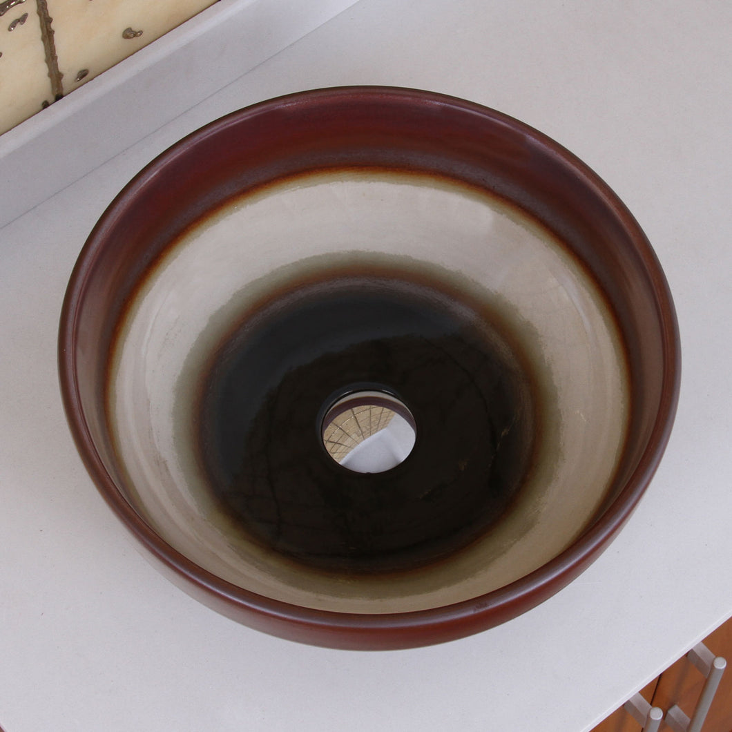 ELIMAX'S Multicolor Glaze Porcelain Ceramic Bathroom Vessel Sink 2026