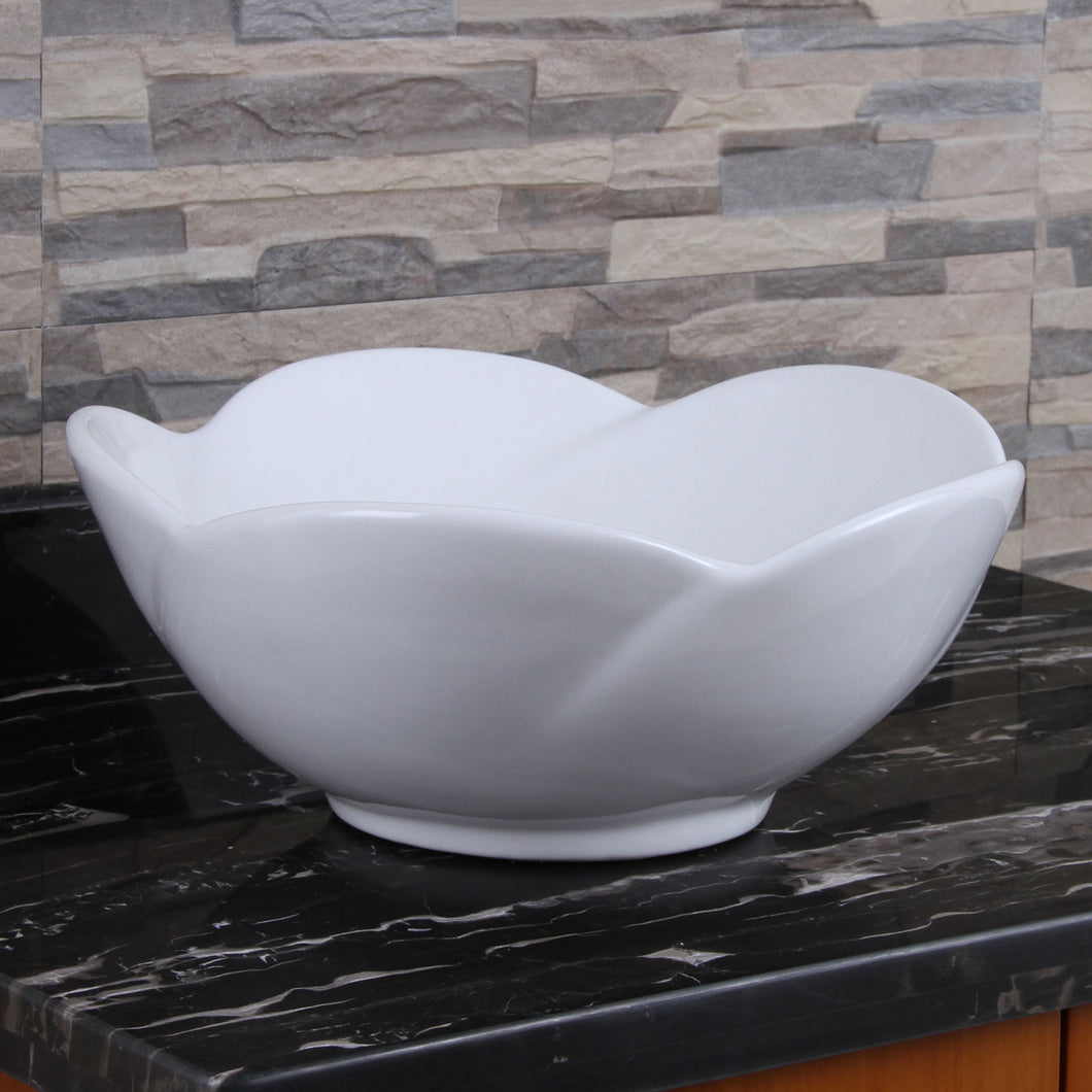 ELITE Grade A Ceramic Bathroom Sink With Lotus Design 301