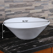 Load image into Gallery viewer, ELITE Unique Funnel Shape White Porcelain Ceramic Bathroom Vessel Sink 303
