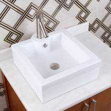Load image into Gallery viewer, ELITE Unique Square Shape White Porcelain Ceramic Bathroom Vessel Sink 305
