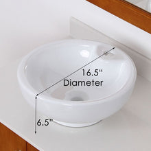 Load image into Gallery viewer, ELITE Grade A Ceramic Bathroom Sink With Round Design 4074
