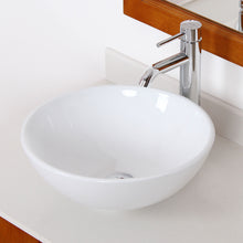 Load image into Gallery viewer, ELITE HIGH TEMPERATURE GRADE A ROUND CERAMIC BATHROOM SINK &amp; SINGLE LEVER FAUCET COMBO
