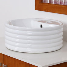 Load image into Gallery viewer, ELITE High Temperature Grade A Ceramic Bathroom Sink With Unique Round Design 4927
