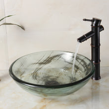 Load image into Gallery viewer, ELITE Gray w. Swirls Textures Double Layers Bathroom Glass Vessel Sink 49N
