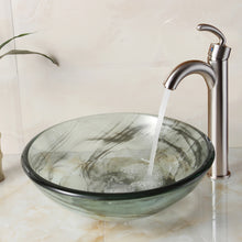 Load image into Gallery viewer, ELITE Gray w. Swirls Textures Double Layers Bathroom Glass Vessel Sink 49N
