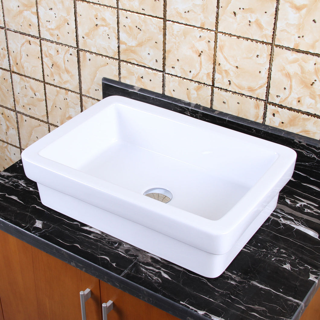 ELITE Double Layers Modern Design Ceramic Porcelain Bathroom Sink 601