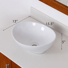 Load image into Gallery viewer, ELITE Grade A Ceramic Bathroom Sink With Unique Oval Design 8089
