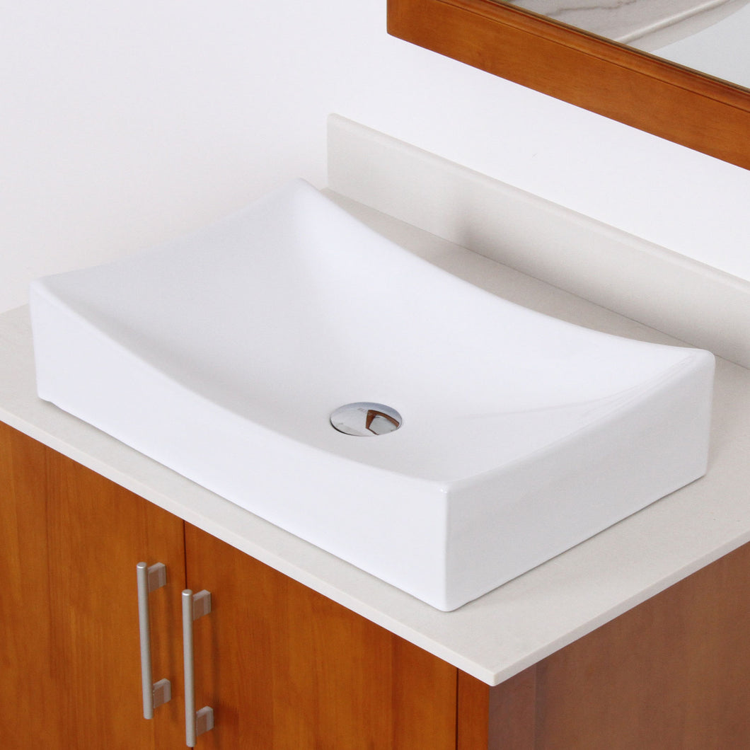 ELITE High Temperature Grade A Ceramic Bathroom Sink With Unique Design 9910