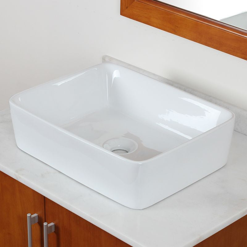 ELITE High Temperature Grade A Ceramic Bathroom Sink With Unique Design 9924