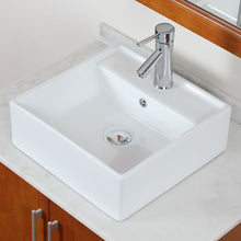 Load image into Gallery viewer, ELITE Ceramic Bathroom Sink With Unique Square Design 9978
