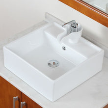 Load image into Gallery viewer, ELITE Ceramic Bathroom Sink With Unique Square Design 9978
