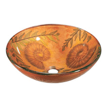 Load image into Gallery viewer, Tempered Bathroom Glass Vessel Sink w.Snails Art Pattern 122E
