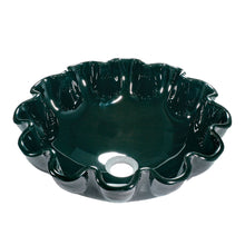 Load image into Gallery viewer, Tempered Black Shell Pattern Glass Vessel Sink 152E
