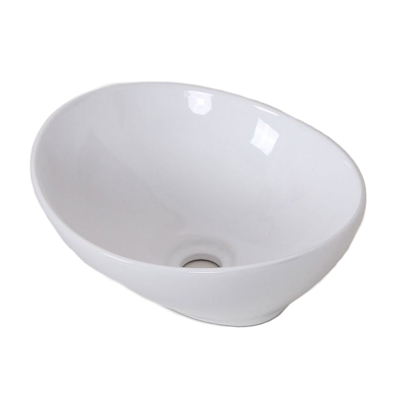 ELITE Grade A Ceramic Bathroom Sink With Unique Oval Design 8089
