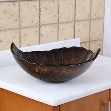 Load image into Gallery viewer, ELITE Autumn Leaves Design Tempered Glass Bathroom Sink Fall
