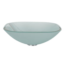 Load image into Gallery viewer, ELITE Frosted Square Tempered Bathroom Glass Vessel Sink GD04F
