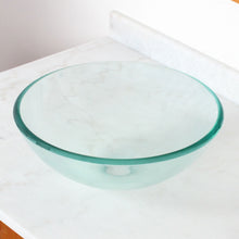 Load image into Gallery viewer, ELITE 14&quot; Bathroom Clear Transparent Glass Vessel Sink GD05S
