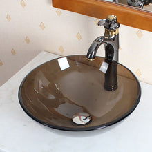 Load image into Gallery viewer, ELITE Natural Clear Brown tempered glass sink GD53
