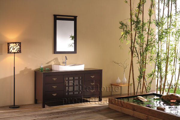 New& Modern Design Bathroom Vanity W.Black Walnut Color K030