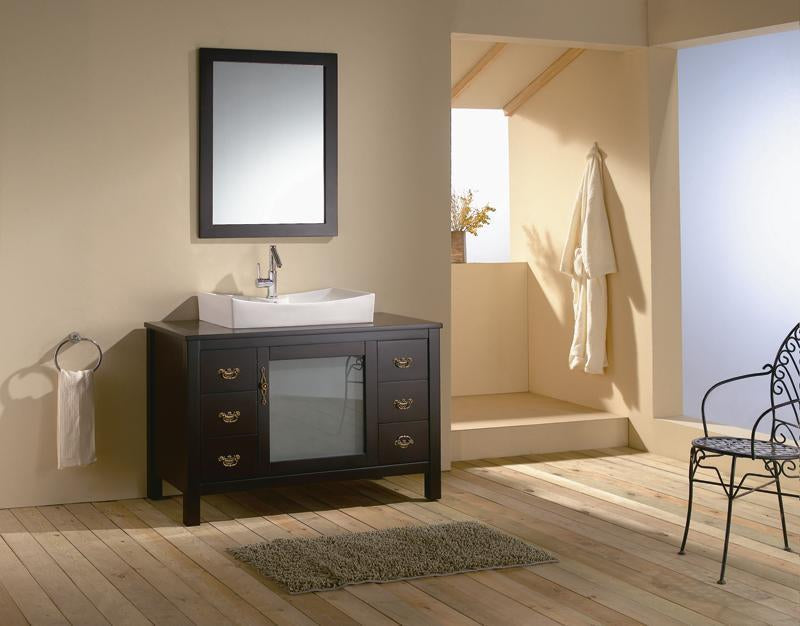 Modern Bathroom Vanity W.Black Walnut Color K036