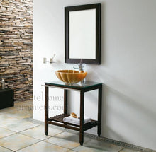 Load image into Gallery viewer, Modern Clear Tempered Glass Vanity FW2100
