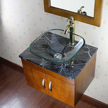 Load image into Gallery viewer, ELITE Clear Square Tempered Bathroom Glass Vessel Sink GD04
