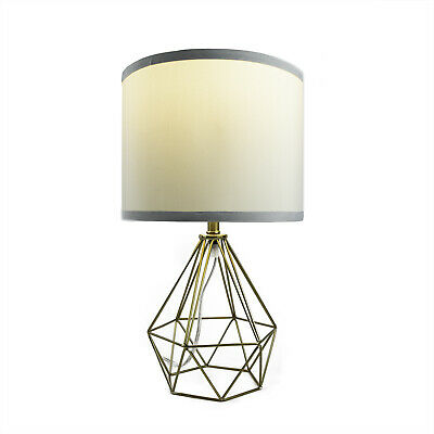 Rottogoon Gold Modern Hollow Out Base Living Room Bedroom Small Table Lamp