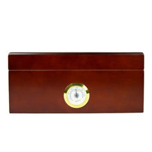 Load image into Gallery viewer, Royal Glass-Top Cigar Humidor - Desktop Humidifier Storage Box for 25-50 Cigars
