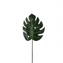 Load image into Gallery viewer, Auihiay 40 Pieces 6 Kinds Artificial Palm Leaves Tropical Palm Leaves with Stems
