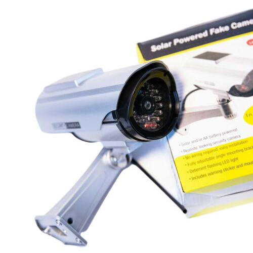 Solar Powered Security Camera, indoor/ outdoor, waterproof LED flashing