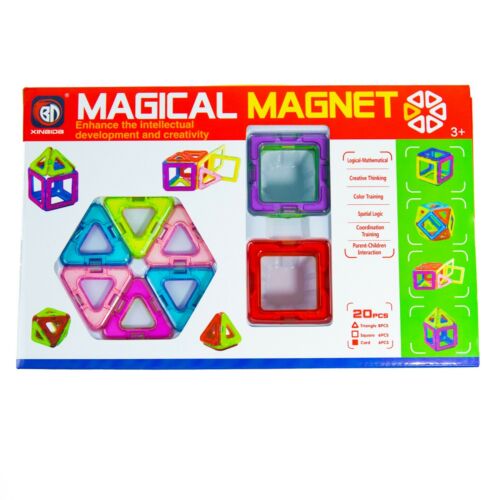 Upgraded Magnetic Blocks Tough Building Tiles STEM Toys for 3+ Year Old