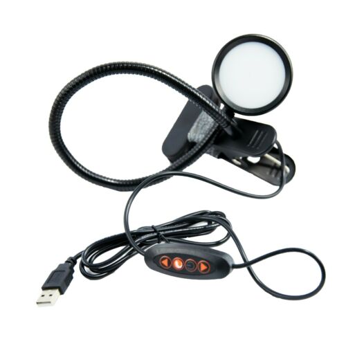 New Version Led Clip Light, Flexible Clip on Reading Lamp with 3 Colors and Step