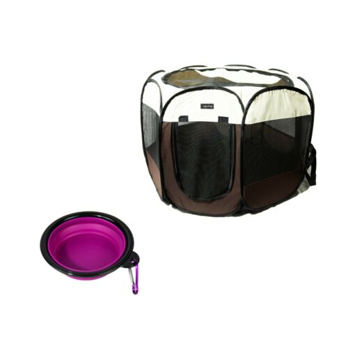 Pet Playpen, Foldable Dog Playpens, Portable Octagon Pet Tent, Collapsible