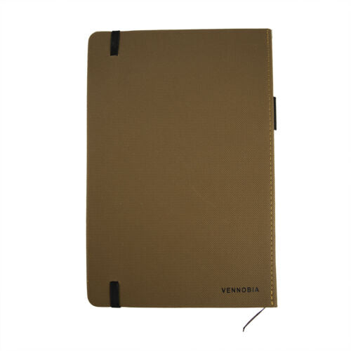 Thick Classic Notebook with Pen Loop - Vennobia A5 Wide Ruled Hardcover Writing